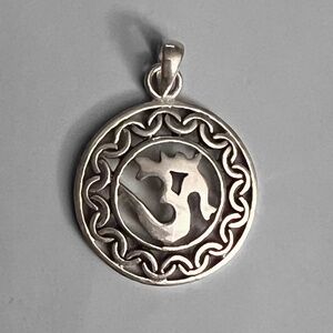 Sterling Silver Ohm Pendant